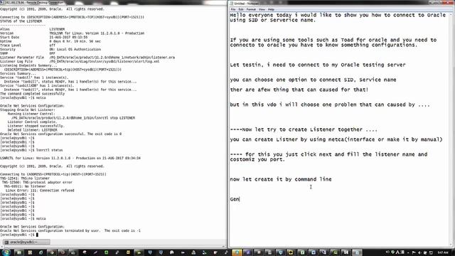 Oracle How to Create Listener to connect to database смотреть онлайн