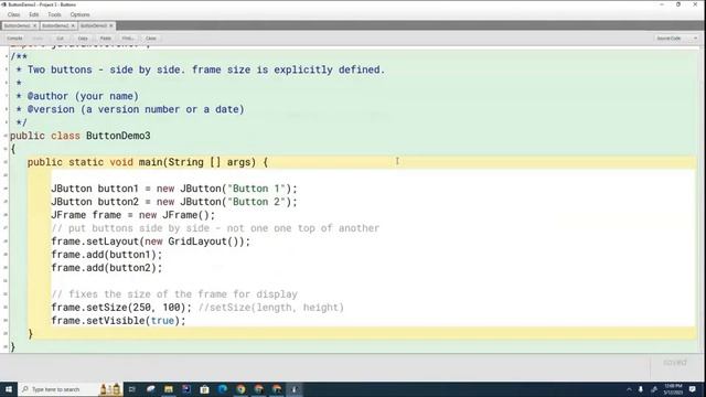 Java Swing 004: Creating Buttons in a Grid смотреть онлайн