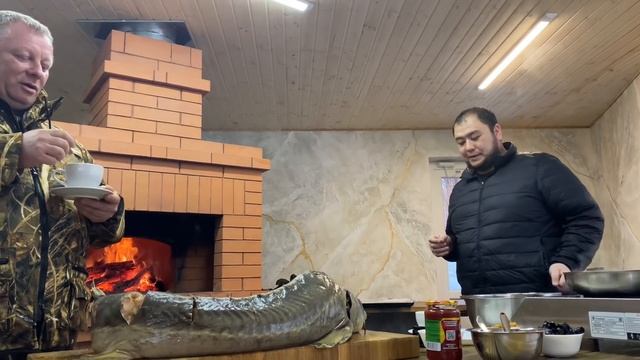 Огромный осетр с рисом в печи ! рецепты рыба смотреть онлайн