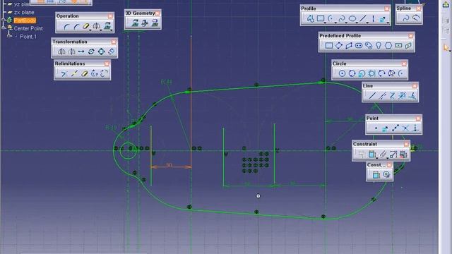 Catia Sketch Example 2 смотреть онлайн