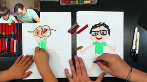 Мы рисуем ПАПУ / Урок рисования для детей РыбаКит