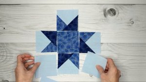 Восьмиконечная звезда из квадратов 3 вида Пэчворк / 8 Point Star Quilt Block from squares 3 options