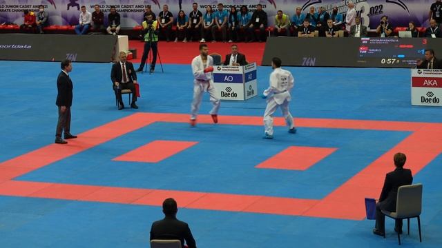 2022 Konya // U21 Kumite Male -75 kg: HEYDARIYASAVOLI ALIREZA (IRI) vs YURUR OMER FARUK (TUR) смотреть онлайн