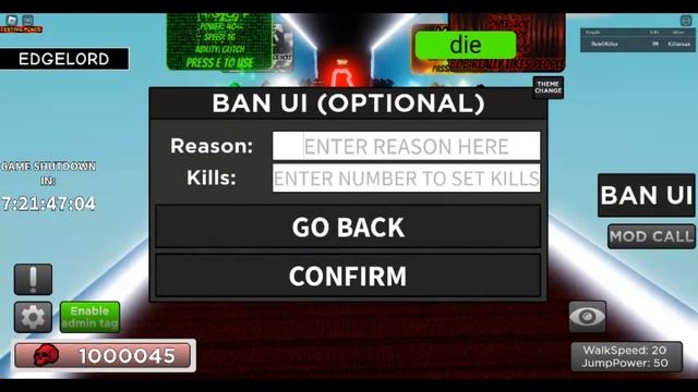Ban UI showcase (slap battles killstreak remake) смотреть онлайн