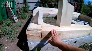 Маленькая баня из бруса своими руками / Стены и окосячка