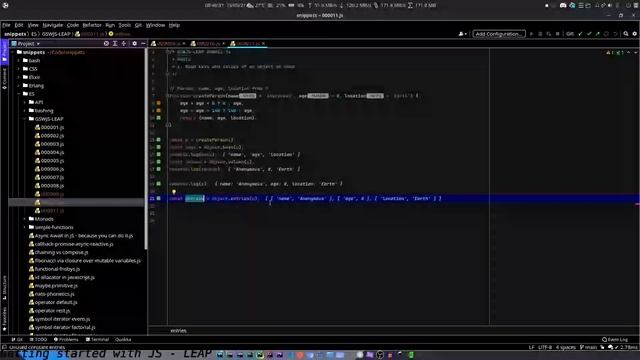GSWJS-LEAP - 000011 - entries (key value pair) from objects смотреть онлайн
