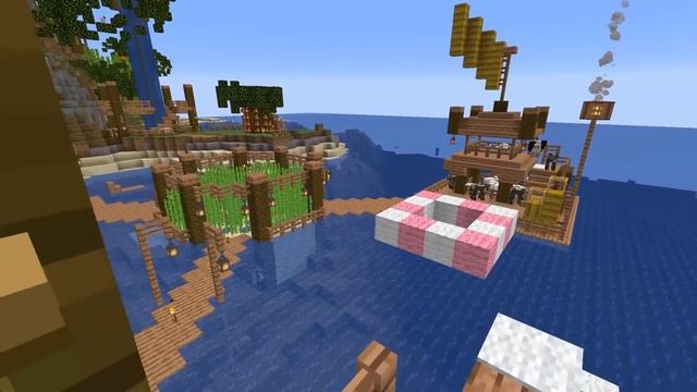 ТРОПИЧЕСКОЕ ВЫЖИВАНИЕ / #15 / ИГРАЕМ В ПРЯТКИ С ДРУЗЬЯМИ / MINECRAFT 1.16 смотреть онлайн