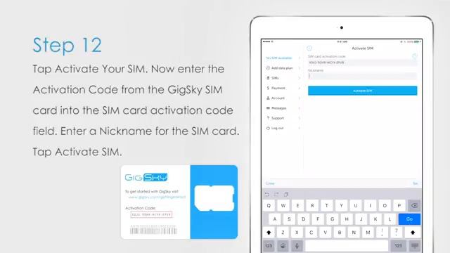 Getting Started with GigSky SIM and App on an unlocked Apple iPad (iOS 9.3 or later) смотреть онлайн