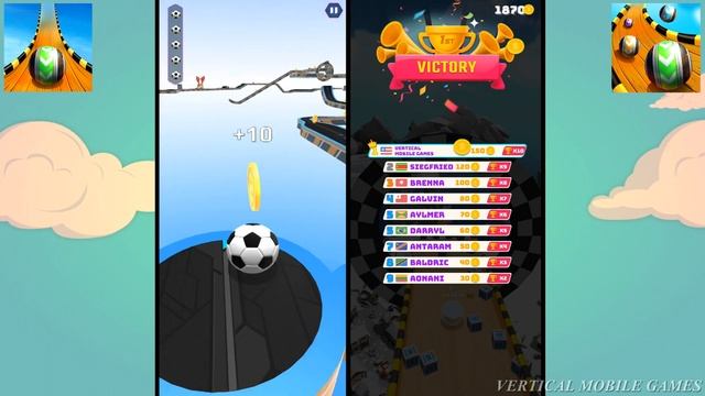 Sky Rolling Balls vs Sky Ball Racing - Which Ball is Faster смотреть онлайн