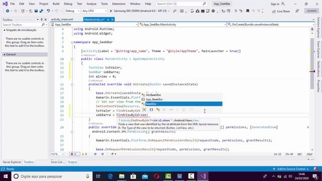 Xamarin Android 2019 - SeekBar смотреть онлайн