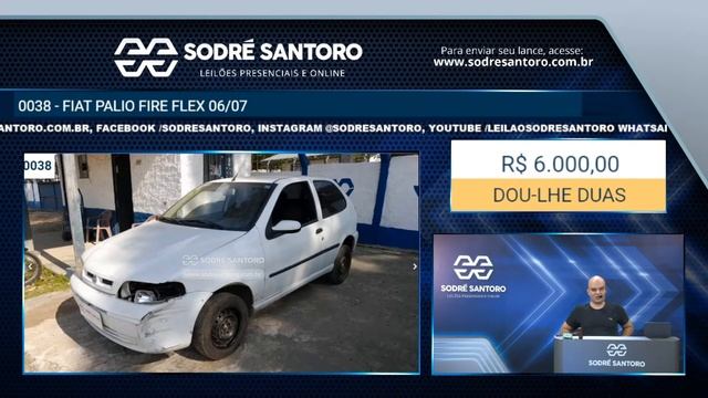 Leilão de Veículos 01/11/2023 - SODRÉ SANTORO LEILÕES смотреть онлайн