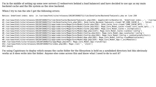 Magento: Cache errors using APC and filesystem (2 Solutions!!) смотреть онлайн