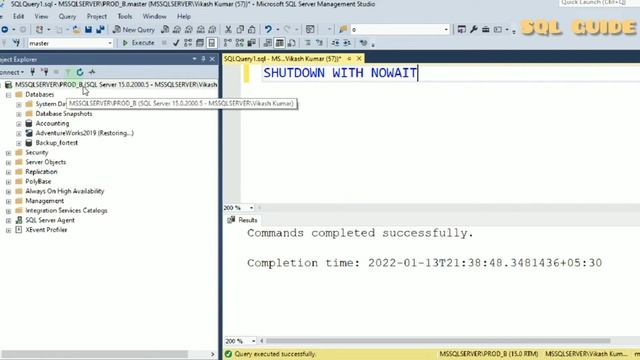 Stop SQL server service Immediately смотреть онлайн