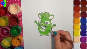Пиля питомец Лолы из мультика Монсики. Раскраска для детей