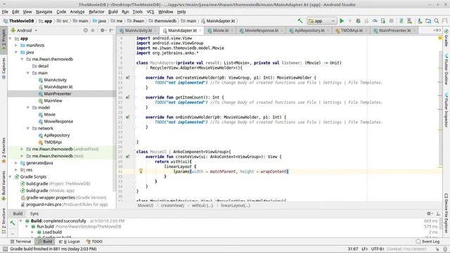 Membuat Aplikasi TheMovieDB dengan Kotlin #6 - Adapter Recyclerview смотреть онлайн