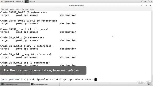 #tutorial Linux 020 Firewall configuration with iptables смотреть онлайн