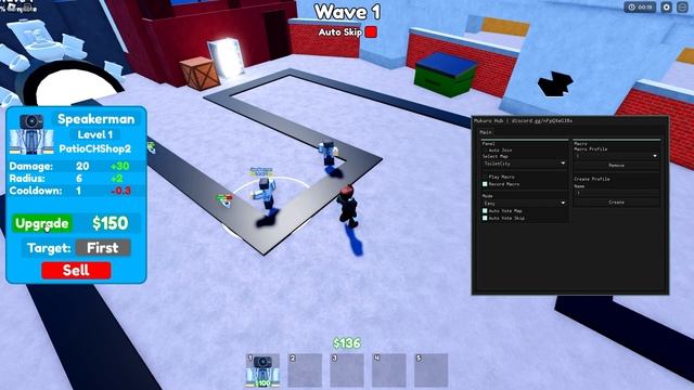 Roblox - Script Toilet Tower Defense | สคริปต์ AUTO Farm | Macro | SKIP WAVE | AUTO START смотреть онлайн