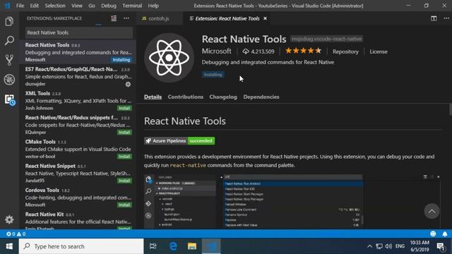 Tutorial 1b - Instalasi Ekstension React Native untuk VSCode смотреть онлайн