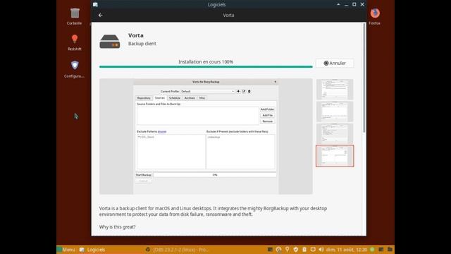 Vorta Borg Backup 0.6.22 Linux/ Aperçu/ part 1 FR смотреть онлайн