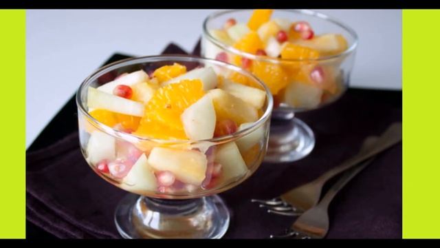 Фруктовый десерт в бокале. Как украсить салат смотреть онлайн