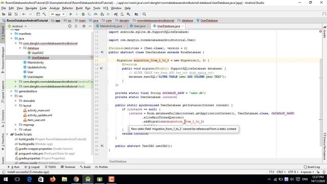 Room Database trong Android Part 4 (Migrating Room Databases) - [Android Tutorial - #29] смотреть онлайн