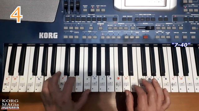 «Семь сорок»~7-40~Урок для синтезатора~текст и аккорды Dm~DEMO Korg style FREE смотреть онлайн
