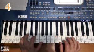 «Семь сорок»~7-40~Урок для синтезатора~текст и аккорды Dm~DEMO Korg style FREE