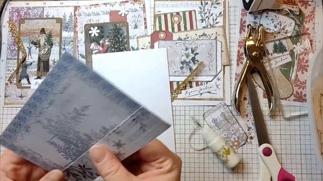 Making 12 Christmas cards with Chapter One Papers' junk journal kits смотреть онлайн