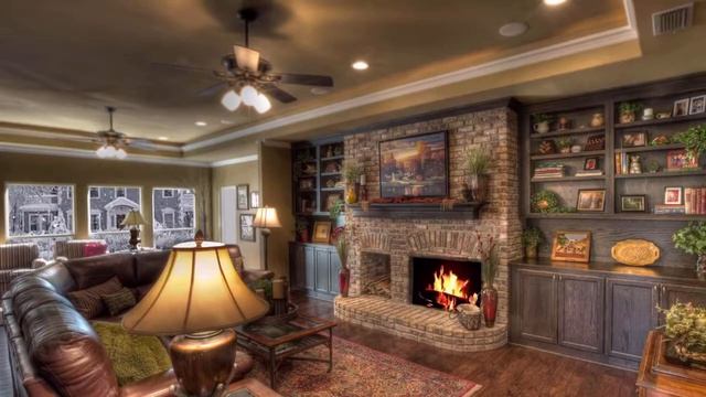 Расслабляющие звуки камина в уютной зимней атмосфере смотреть онлайн