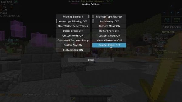 How to fix the Hypixel Skyblock texture pack if the textures don't work