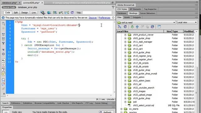 PHP: Connecting to a MySQL database смотреть онлайн