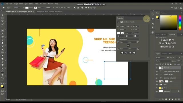 How to make online poster design in photoshop (online shop) смотреть онлайн