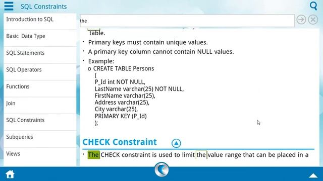 Demo of Learn SQL Programming on Android Tablet смотреть онлайн