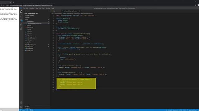 React Hook Form useFieldArray смотреть онлайн