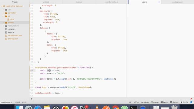 Part 3 - React native Backend: Generating Auth Token смотреть онлайн