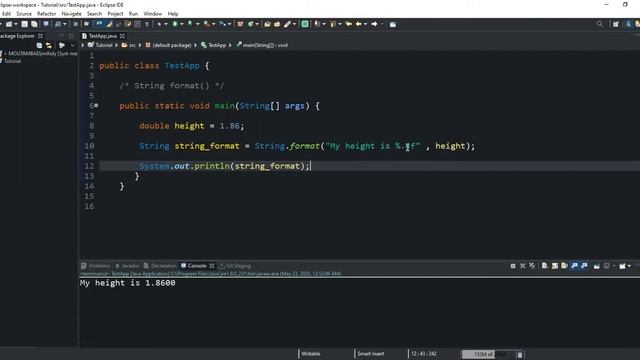 How To Format A String, integer, floating point number, character using the format() Method смотреть онлайн