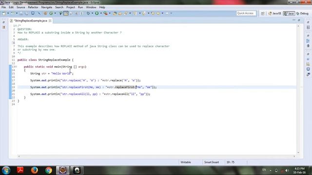 Made iN Java - How to Replace a sub-string inside a String by another Character? смотреть онлайн