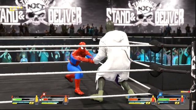 Spiderman & Venom Vs Carnage & Lizard |wwe2k22| #gameplay #wwe2k22 #spiderman #venom #carnage #game