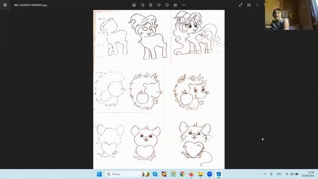 Рисуем Пони, Ёжика и Мышонка ▶ Рисование героев мультфильмов смотреть онлайн
