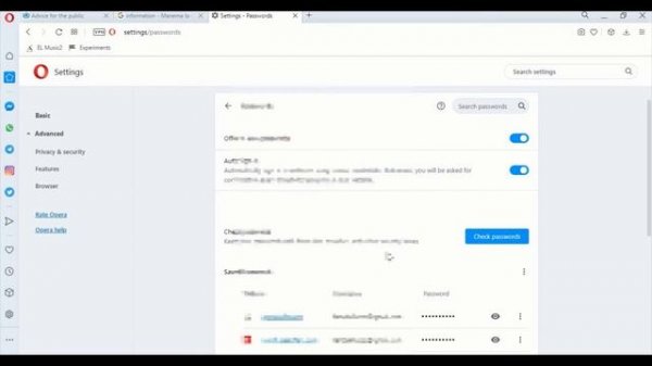 HOW TO IMPORT PASSWORDS (CSV FILES) FROM ANY BROWSER INTO TO OPERA MINI WEB BROWSER