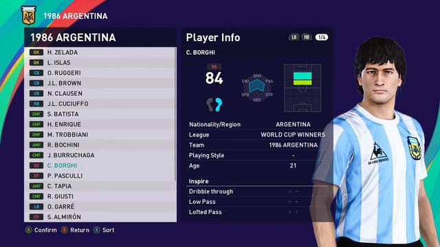1986 Argentina & World Cup Winners & Players Ratings & eFootball PES 2021 смотреть онлайн