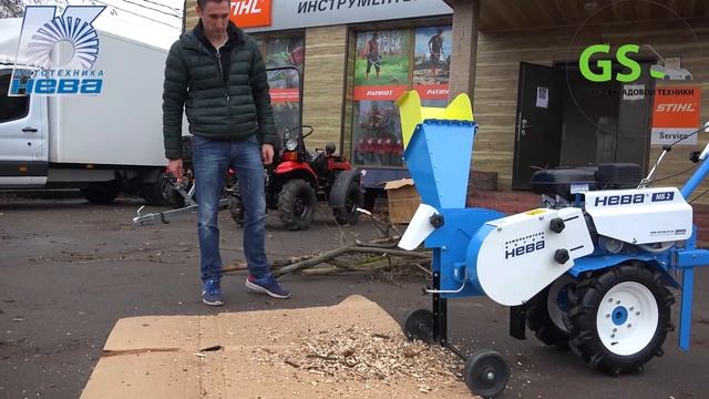 Измельчитель веток для мотоблоков "НЕВА" ИВС3, все ждали его 3 года! Ну и как он в работе ??? смотреть онлайн