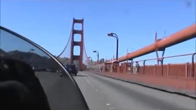 Crossing the Golden State Bridge Sidecar View смотреть онлайн