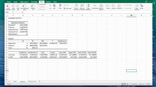 How to perform a Regression Analysis on Microsoft Excel 2016 on a Mac смотреть онлайн