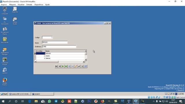 Lazarus : Criando um CRUD Simples no Lazarus rodando dentro do ReactOS com SQLite com Zeos смотреть онлайн