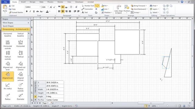 Visio 2010 Dimensioning Tutorial смотреть онлайн