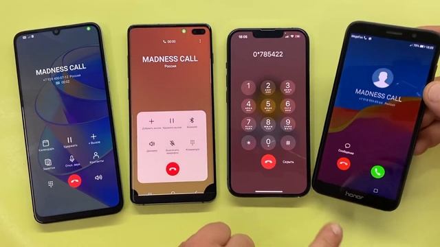 Madness phone Incoming Call HONOR X7a/7A vs Samsung Galaxy S10+ VS IPhone 13 смотреть онлайн