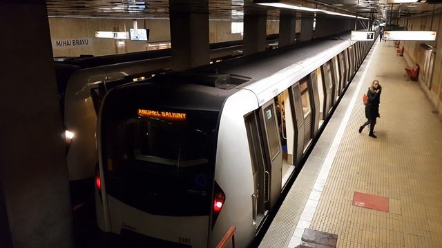 [4K]Bucharest Metro-BOMBARDIER trains Europa and Lisabona at Mihai Bravu station(M1&M3 lines) смотреть онлайн