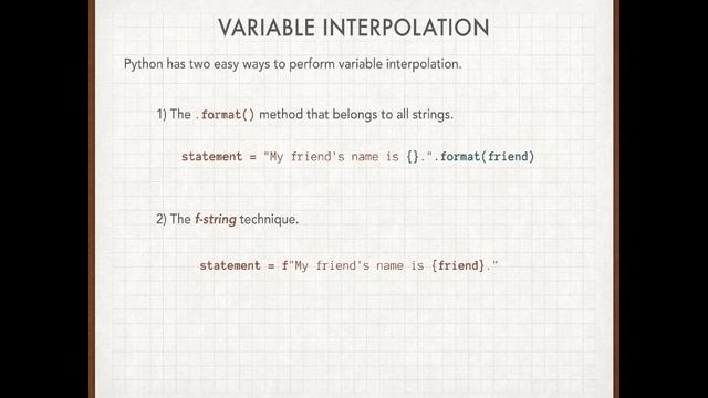 05a String Formatting смотреть онлайн