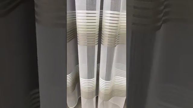 Тюль на основе бамбука в полоску для спальни, зала. Цвет: Коричневый смотреть онлайн